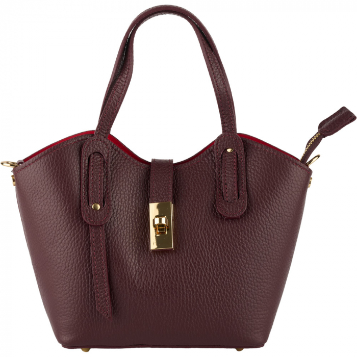 Geantă Tate, piele 100% naturala, bordo , 8239 [2]
