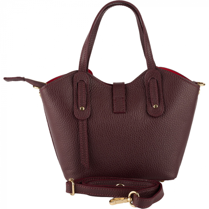 Geantă Tate, piele 100% naturala, bordo , 8239 [3]