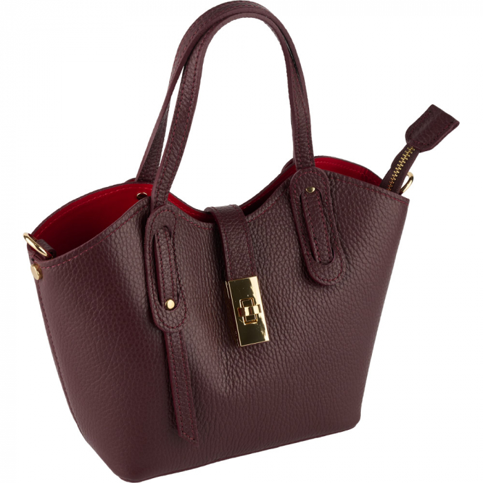 Geantă Tate, piele 100% naturala, bordo , 8239 [1]