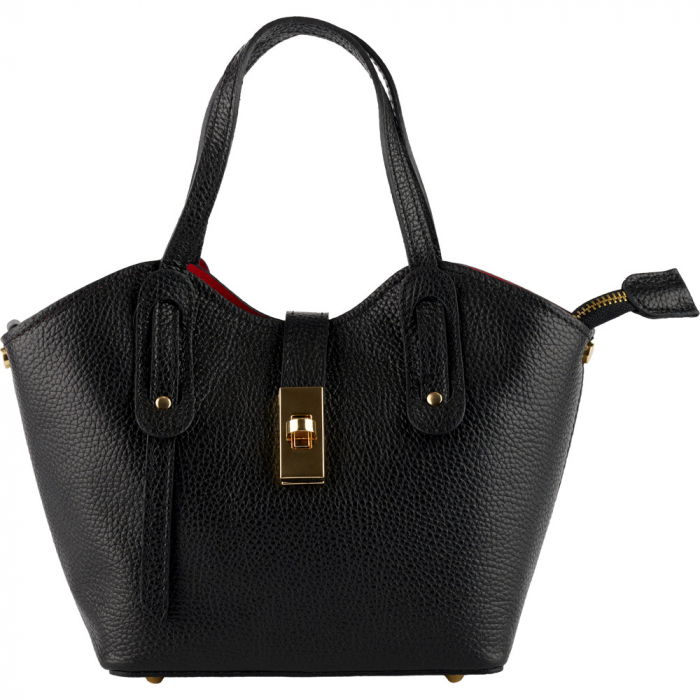 Geantă Tate, piele 100% naturala, negru , 8239 [2]