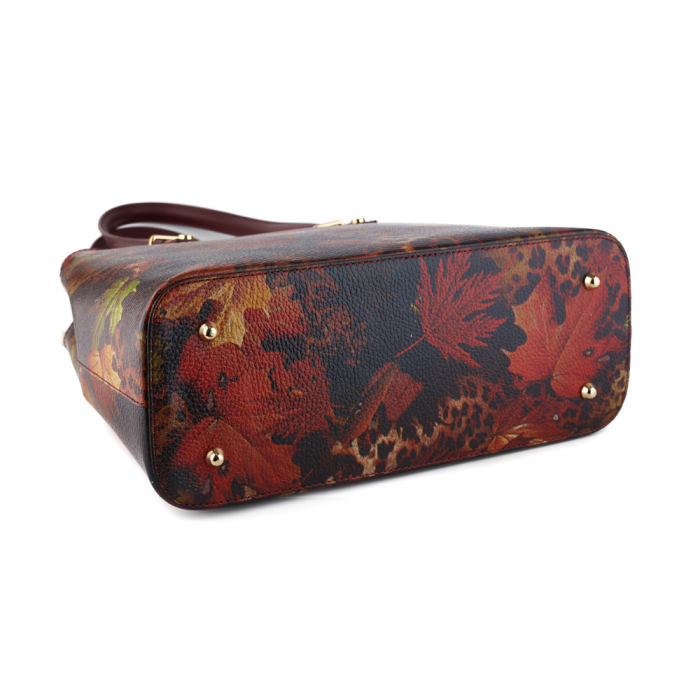 Geanta Teea, din piele naturala bordo 8135 [3]