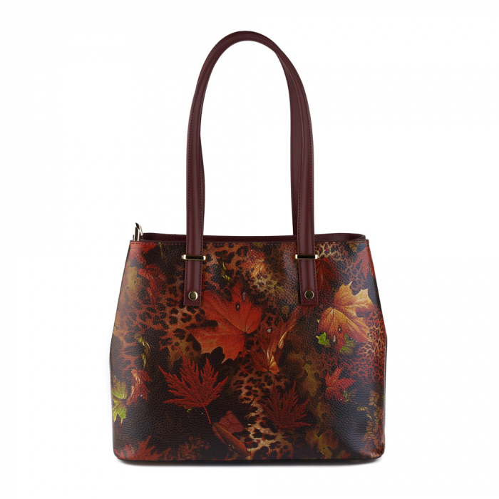 Geanta Teea, din piele naturala bordo 8135 [2]