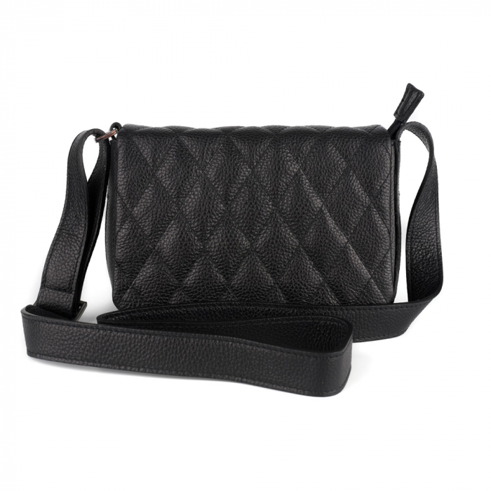 Geantă Chantal, piele naturala matlasata neagra, 8177 [2]