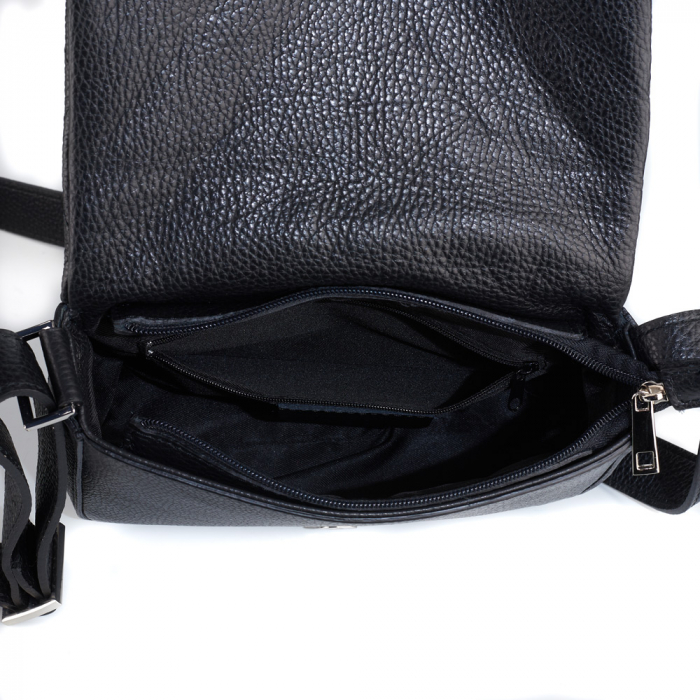 Geantă Chantal, piele naturala matlasata neagra, 8177 [4]