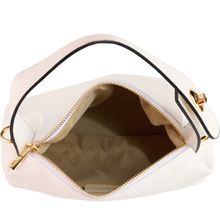 Geantă Vega, din piele 100% naturală alb 8253 [4]