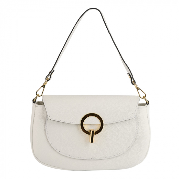 Geantă Venus, de mana ,de umar sau crossbody piele naturala alb [2]