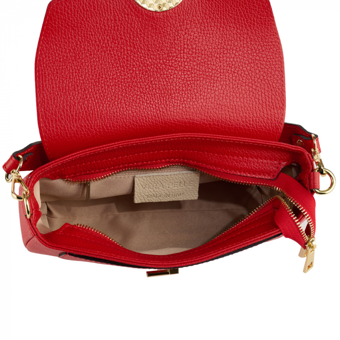 Geantă Venus, de mana ,de umar sau crossbody piele naturala rosie [4]