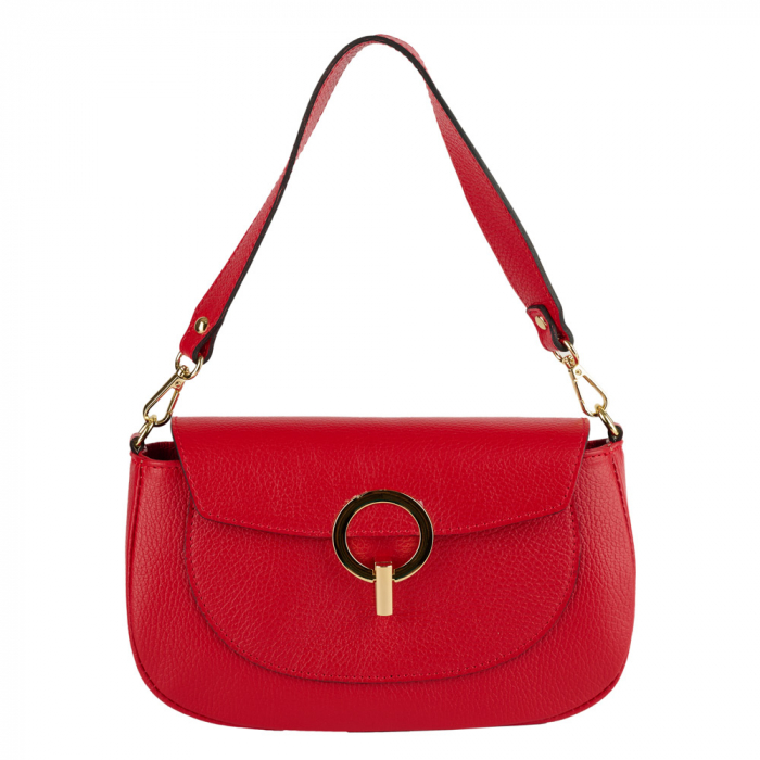Geantă Venus, de mana ,de umar sau crossbody piele naturala rosie [2]