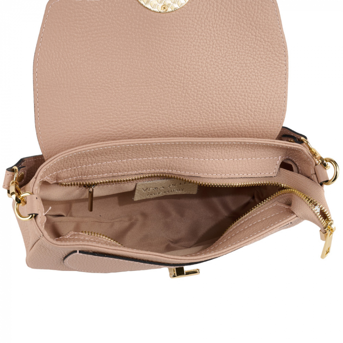 Geantă Venus, de mana ,de umar sau crossbody piele naturala roz cipria [4]