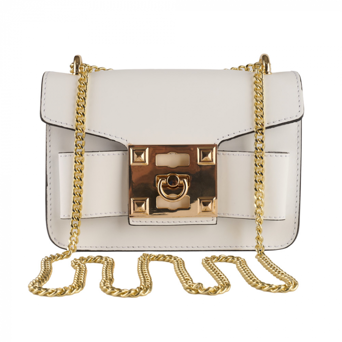 Geantă Yvette, crossbody piele alb 8168 [2]