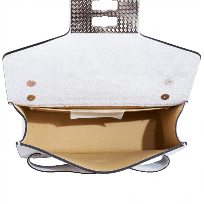 Geantă Yvette, crossbody piele alb 8168 [4]