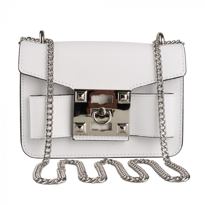 Geantă Yvette, crossbody piele alb 8168 [2]