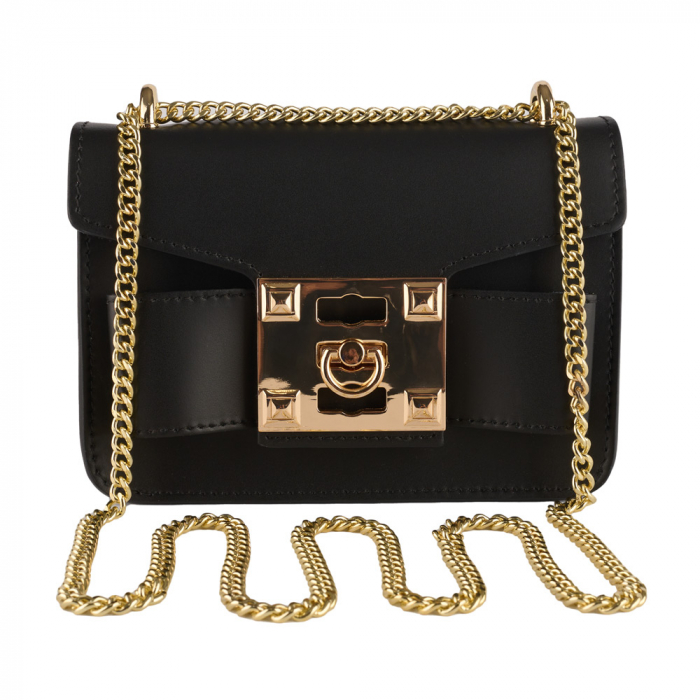 Geantă Yvette, crossbody piele neagra 8168 [2]