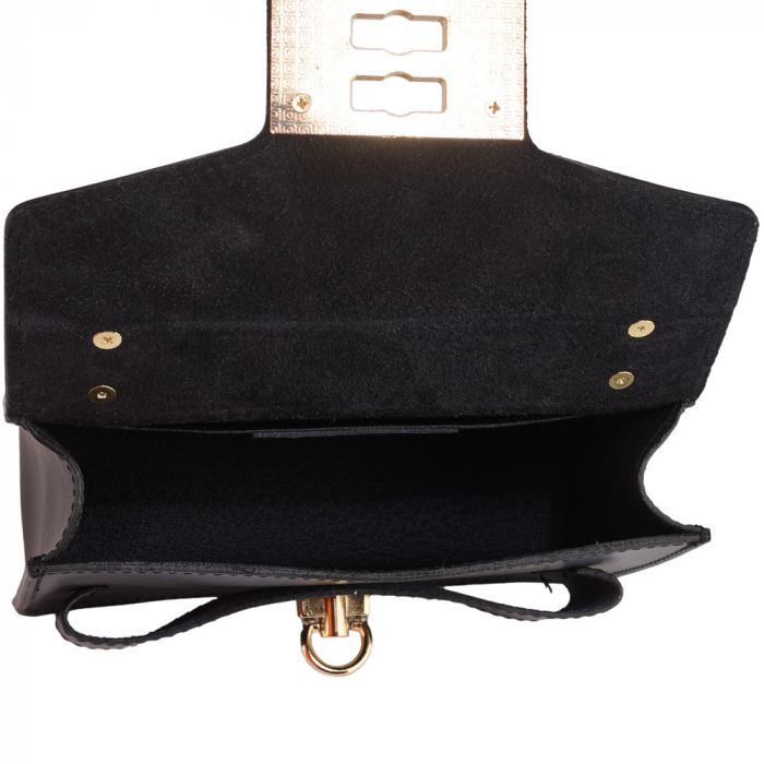 Geantă Yvette, crossbody piele neagra 8168 [4]