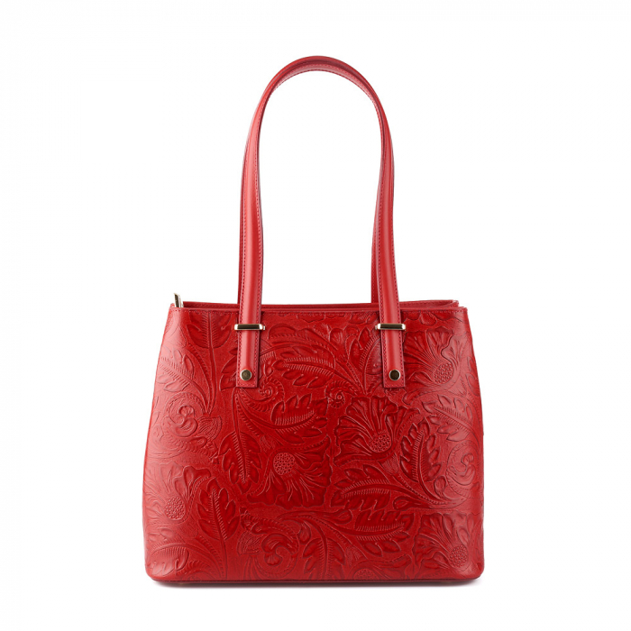 Geanta Zaira, rosie cu elemente florale 8036 [2]