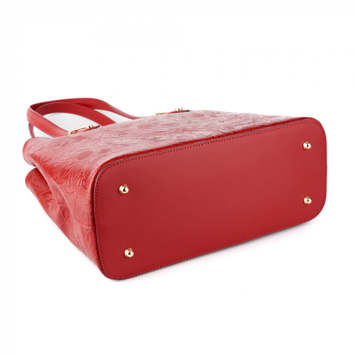 Geanta Zaira, rosie cu elemente florale 8036 [3]