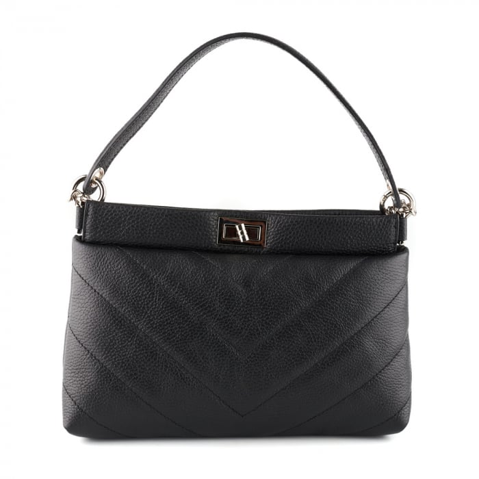 Geanta Inna, neagra din piele naturala 8122 [2]