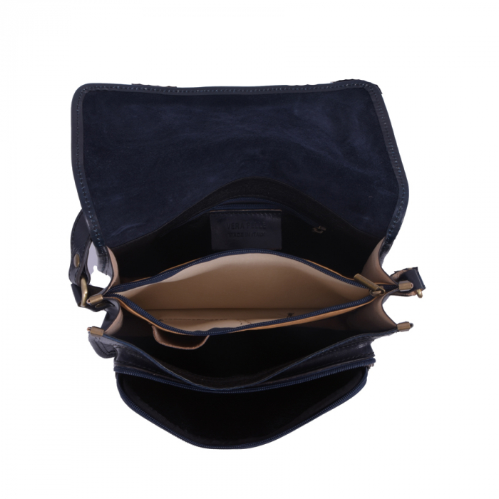 Geantă Abby, din piele naturala albastra, 8069 [3]