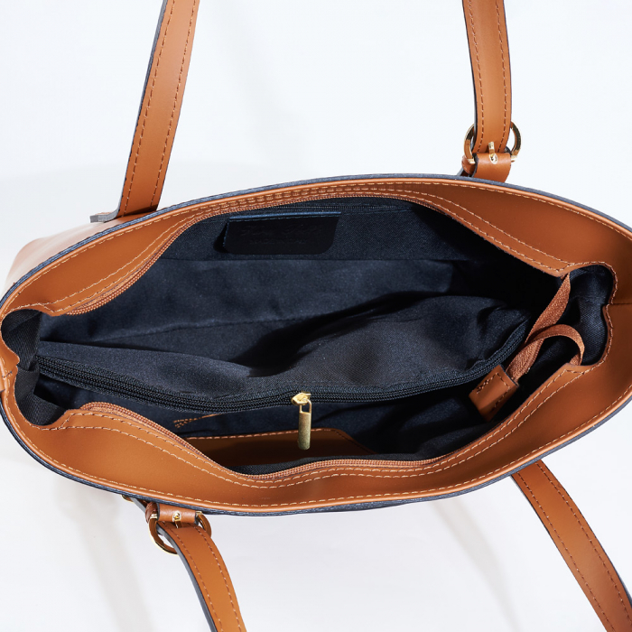 Geantă Adelyne, din piele naturală maro, 8095 [5]