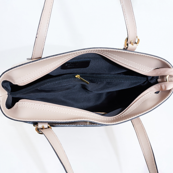 Geantă Adelyne, din piele naturală roz, 8095 [5]