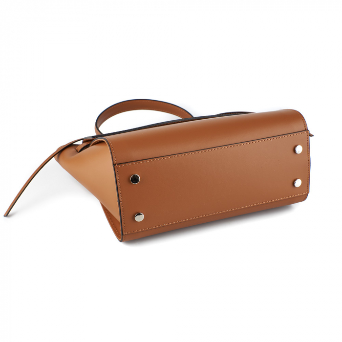 Geantă maro din piele naturală 8023 [4]