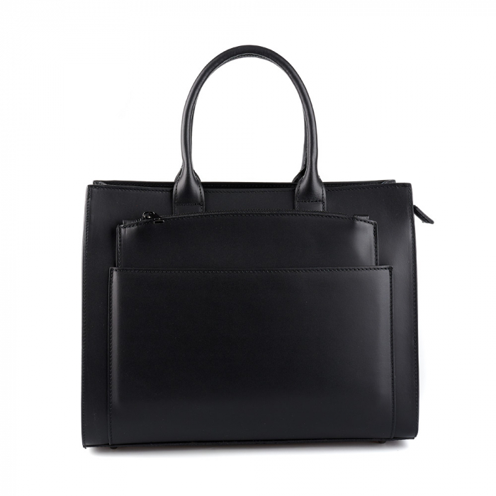 Geantă Alexia, neagra din piele naturală 8107 [2]