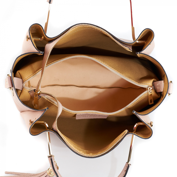 Geantă Alice, piele naturala, roz antic, 8055 [6]