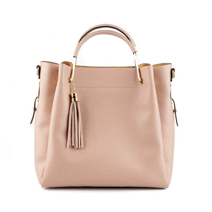 Geantă Alice, piele naturala, roz antic, 8055 [2]