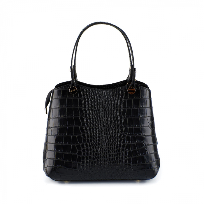 Geantă Amanda, neagra din piele naturală 8098 [2]