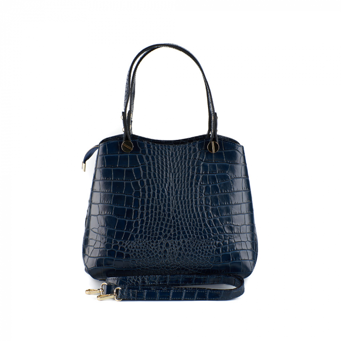 Geantă Amanda, bleumarin din piele naturală 8098 [3]