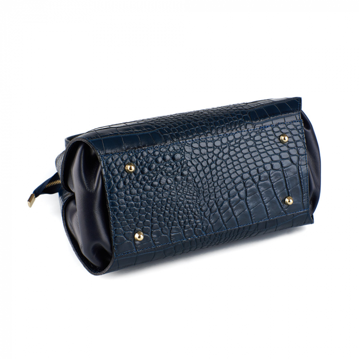 Geantă Amanda, bleumarin din piele naturală 8098 [5]