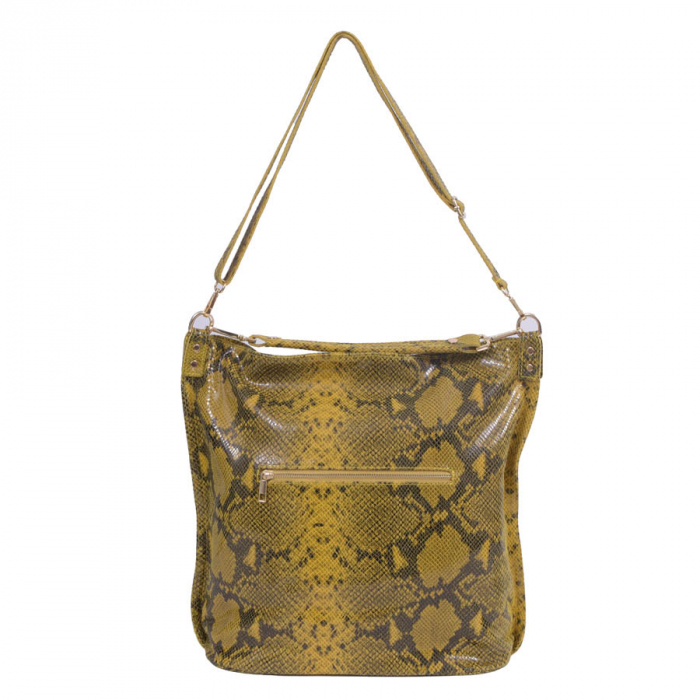 Geantă Elaine, din piele naturală galbena 8070 [4]