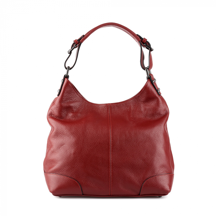 Geantă din piele naturală visinie 8022 [2]