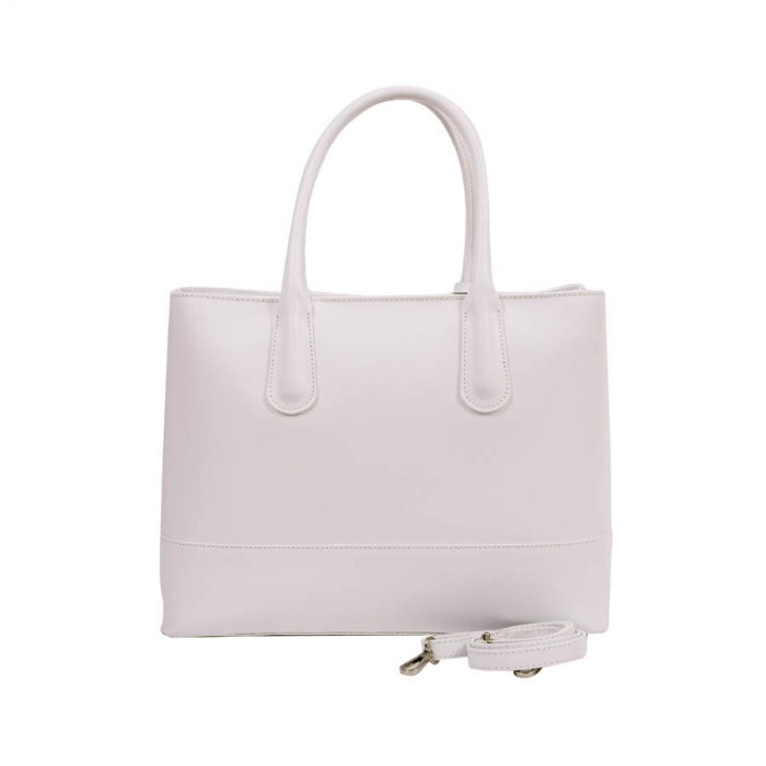Geantă Anya, din piele naturală alba, 8084 [5]