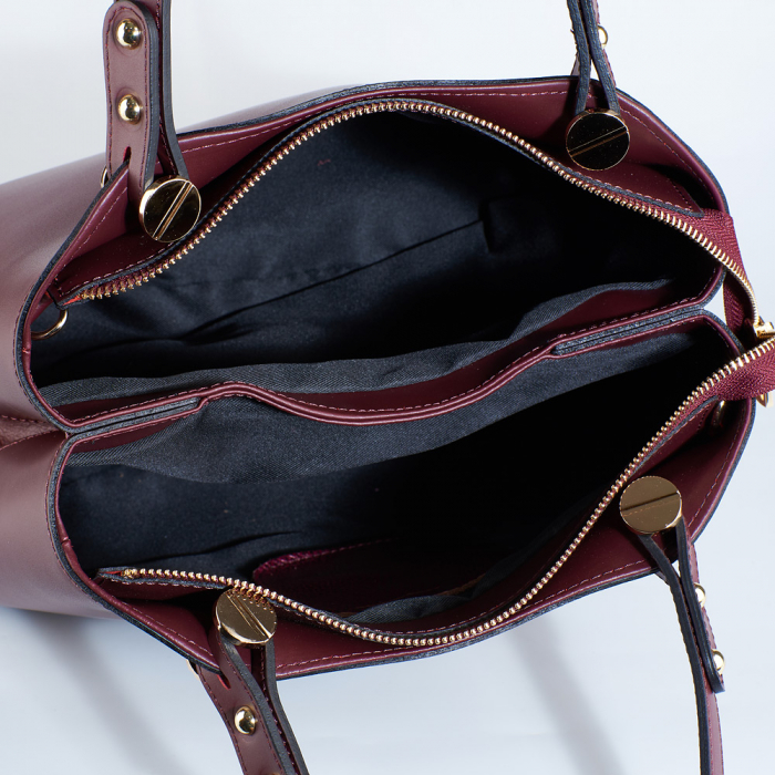 Geantă Ariana, bordo din piele naturală 8099 [6]