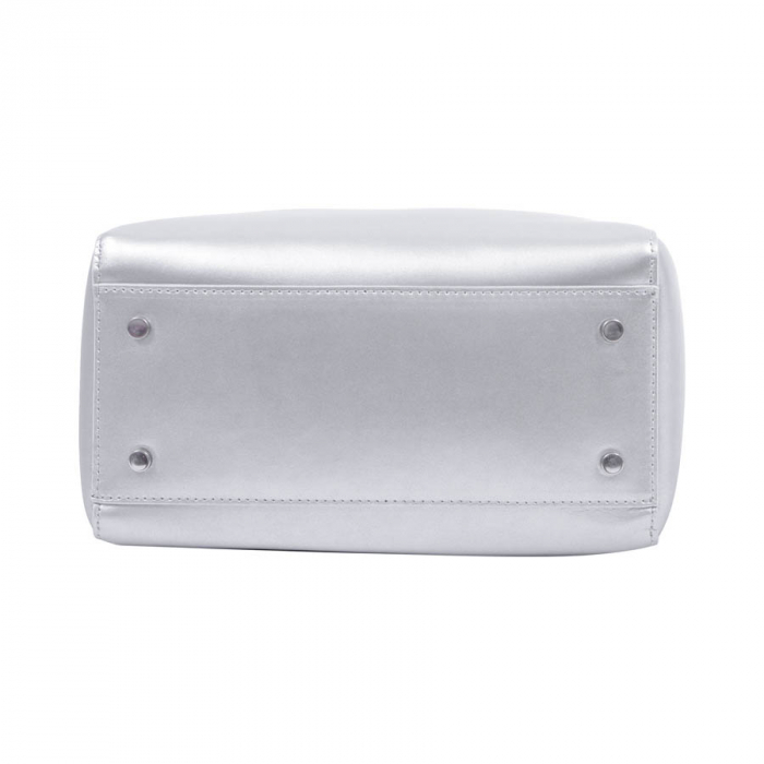 Geantă Bailley, piele naturala, argintie, 8057 [3]