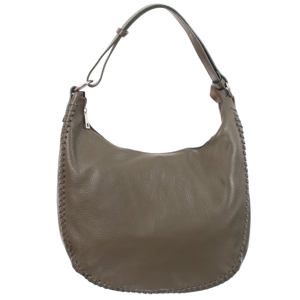 Geantă olive din piele naturală fină 8010 [2]