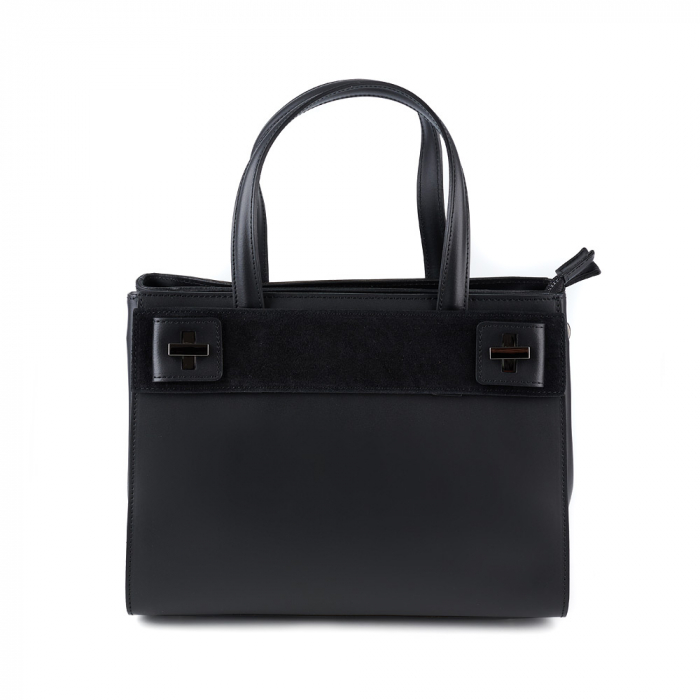 Geantă Bethany, din piele naturală neagra, 8096 [2]