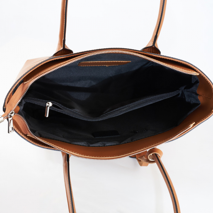 Geantă Beverly, din piele naturală coniac 8090 [4]