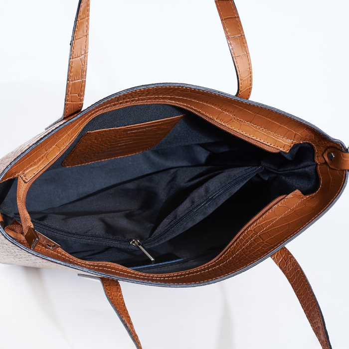 Geantă Brook, din piele naturală coniac 8088 [5]