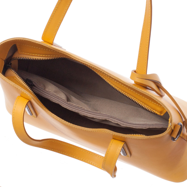 Geantă galbenă din piele naturală 8021 [4]