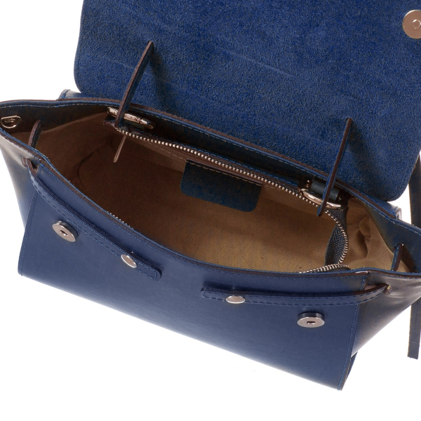 Geantă bleumarin din piele naturală 8023 [3]