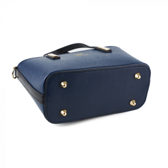 Geantă Brenda, din piele naturală albastra, 8093 [4]