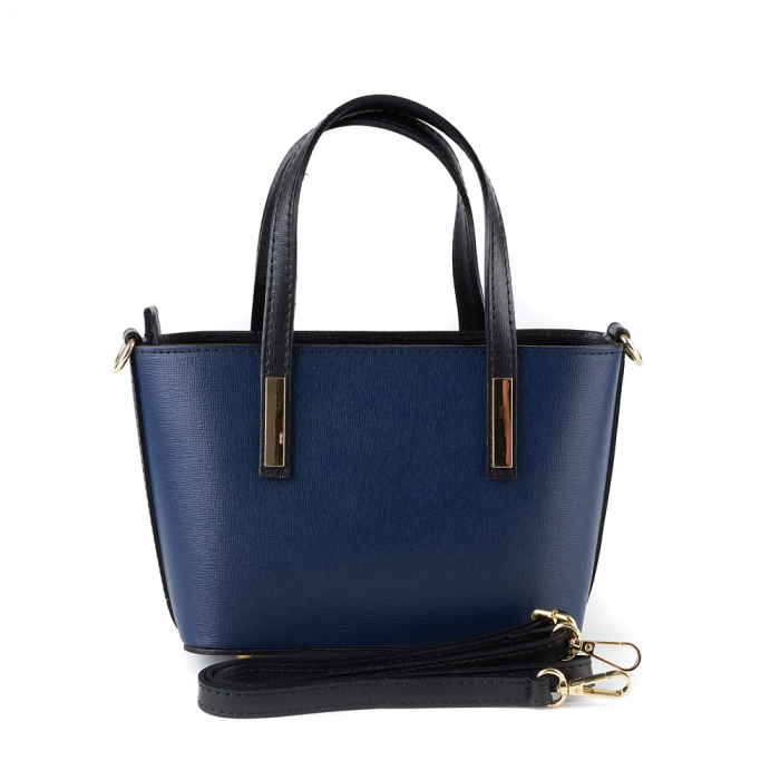 Geantă Brenda, din piele naturală albastra, 8093 [3]