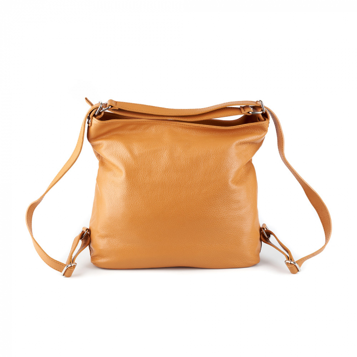 Geantă Brianna, tip rucsac coniac din piele naturală moale 8119 [4]