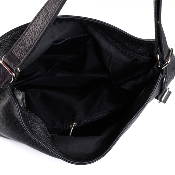 Geantă Brianna, tip rucsac negru din piele naturală moale 8119 [5]