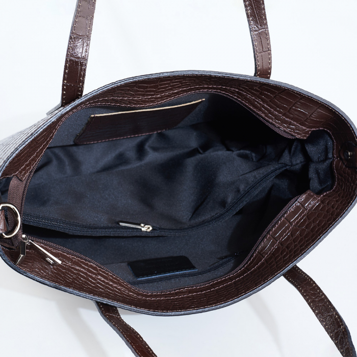 Geantă Brook, din piele naturală maro 8088 [5]