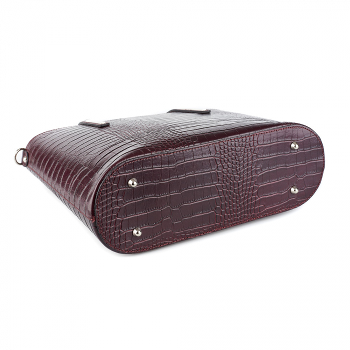 Geantă Brook, din piele naturală visinie 8088 [3]