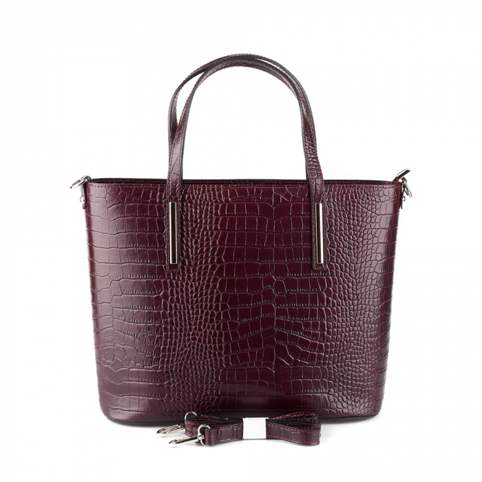 Geantă Brook, din piele naturală visinie 8088 [2]