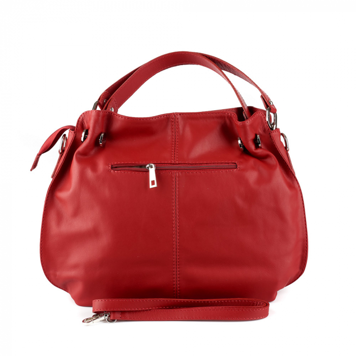 Geantă Carlia, din piele naturală rosu inchis ,8009 [3]